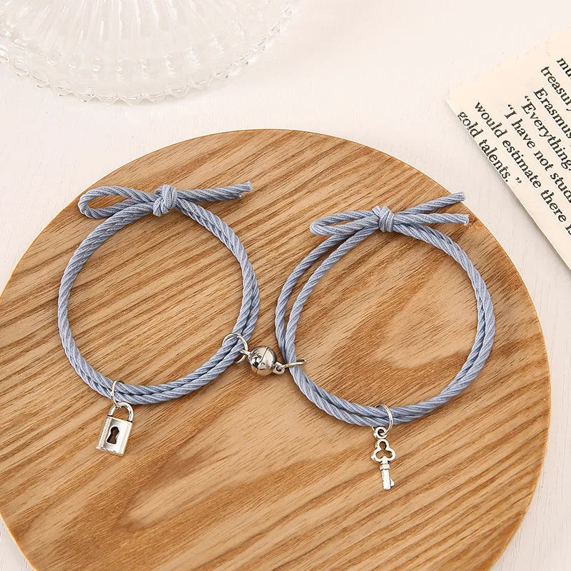 1 Pair Magnet Couple Bracelets for Lovers/Best Friends