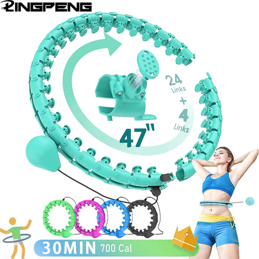 Smart Weighted Hula Circle Fit Hoop Plus Size for Adults Weight Loss, Hula Circle 2 in 1 Infinity Fitness Hoop